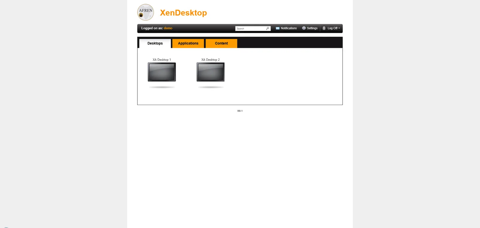 Afren: Web Interface: Citrix Web Interface screenshot 2