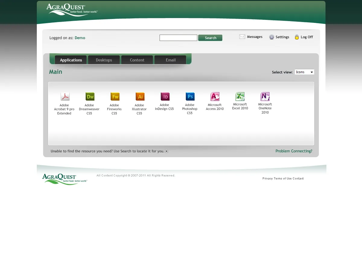 AgraQuest: Web Interface: Citrix Web Interface screenshot 2
