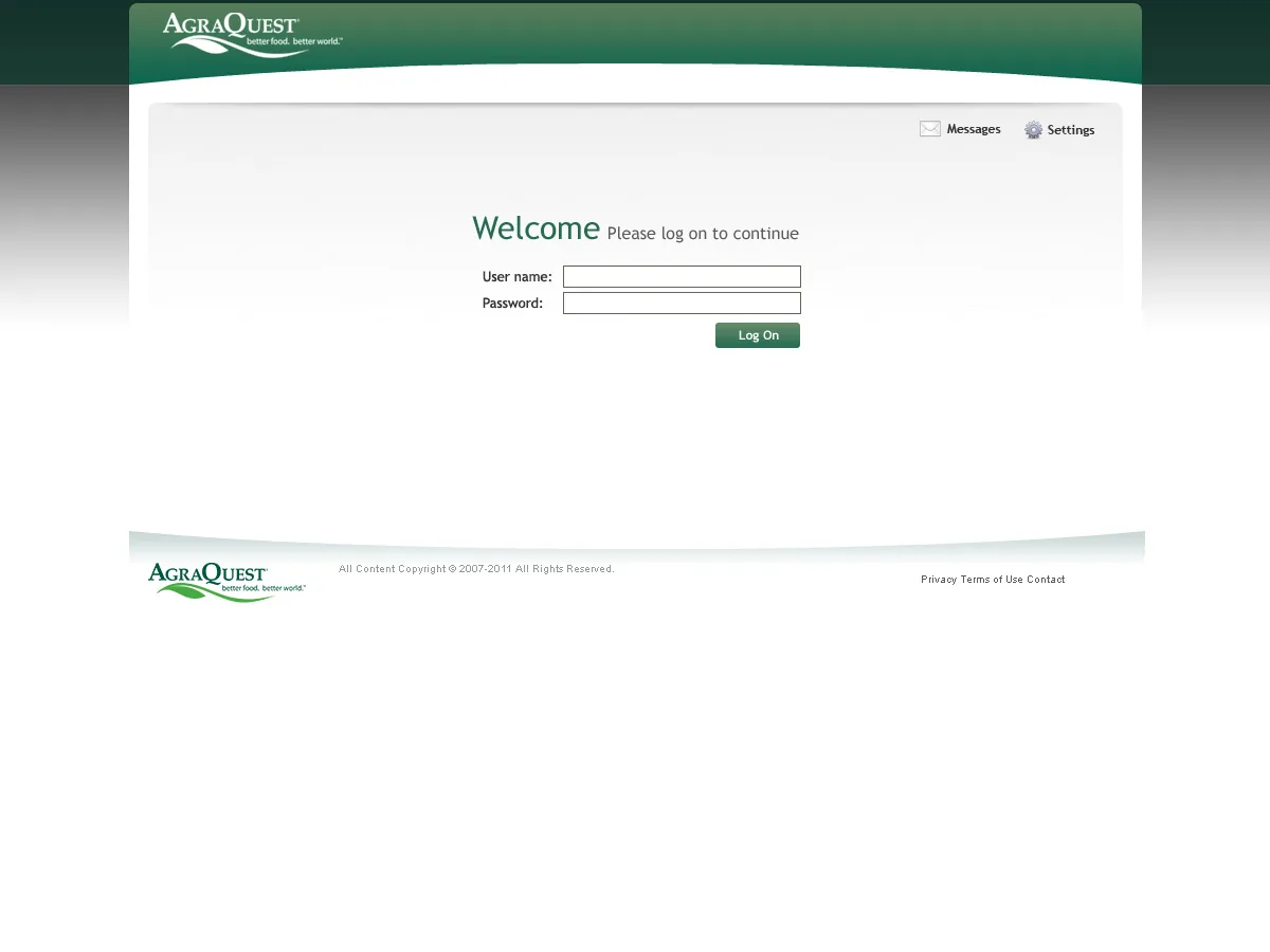 AgraQuest: Web Interface: Citrix Web Interface login page