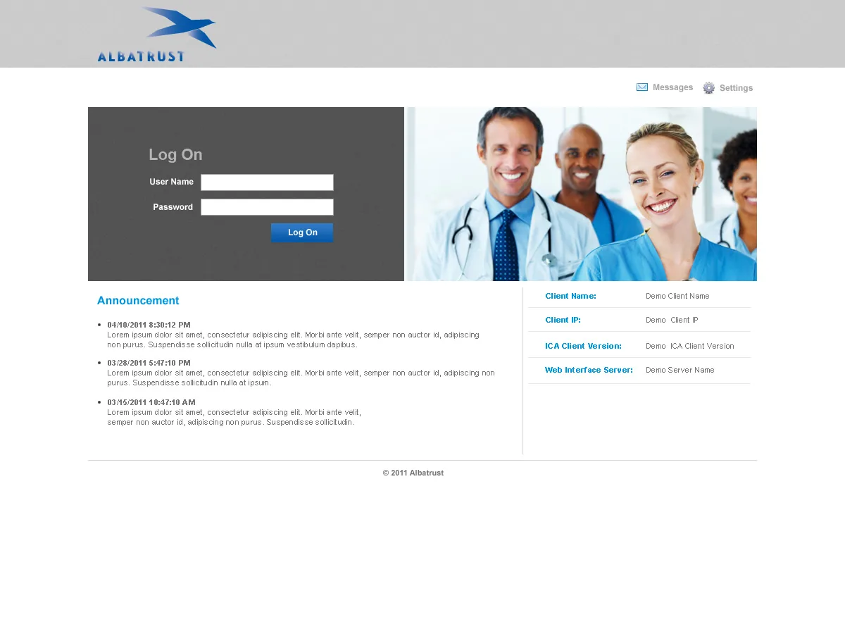 Albatrust: Web Interface: Citrix Web Interface screenshot 5