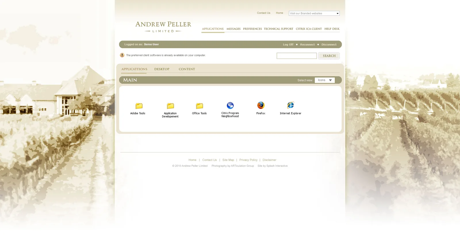 Andrew Peller: Web Interface: Citrix Web Interface screenshot 2
