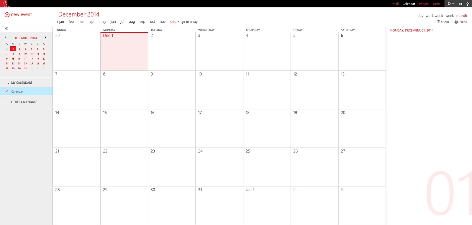 Ariel Re: OWA: Microsoft OWA screenshot 6