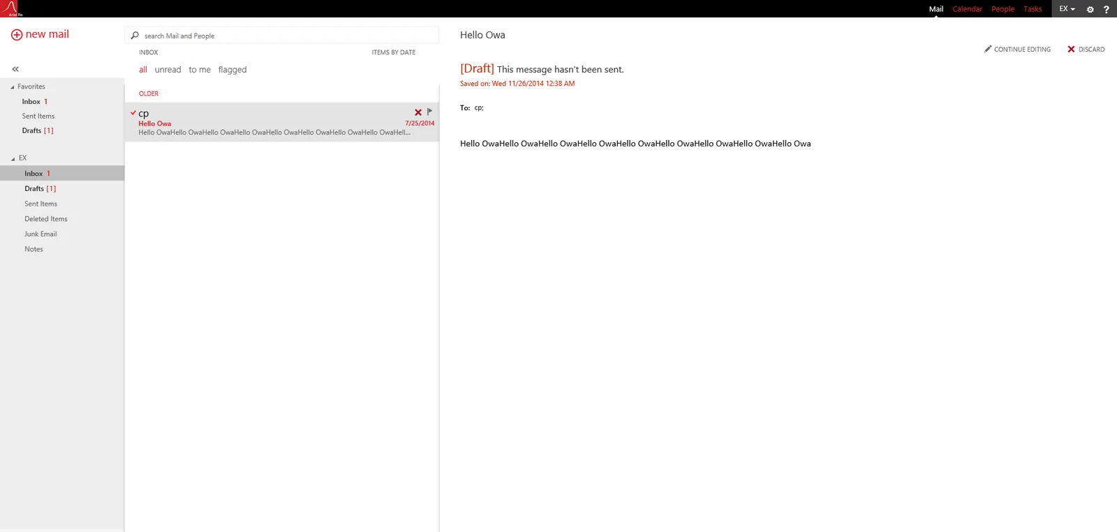 Ariel Re: OWA: Microsoft OWA screenshot 5