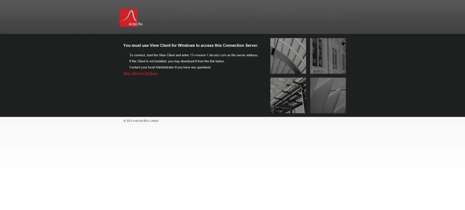 Ariel Re: VMware: VMware screenshot