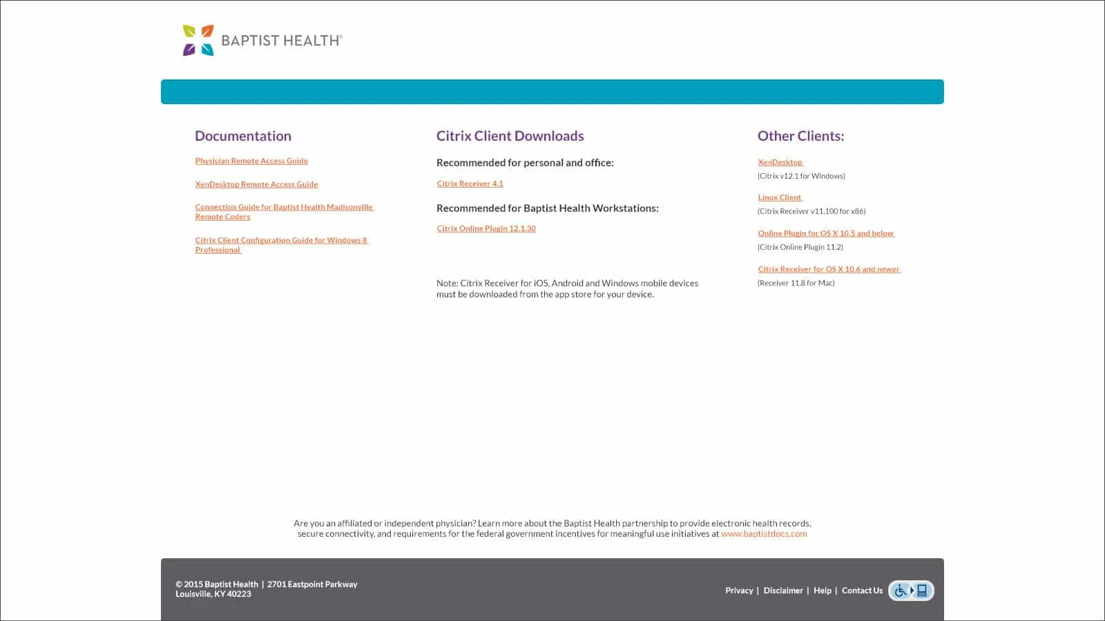 Baptist Health: StoreFront: Citrix StoreFront screenshot 3
