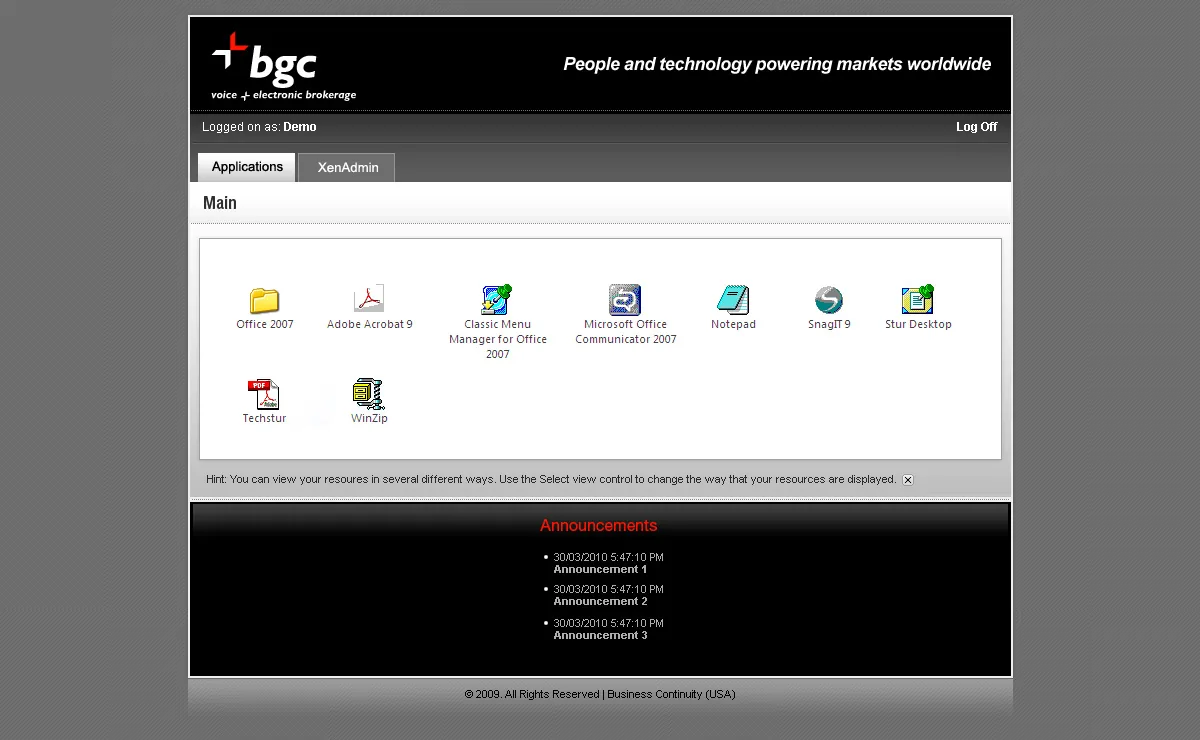 BGC: Web Interface: Citrix Web Interface screenshot 2