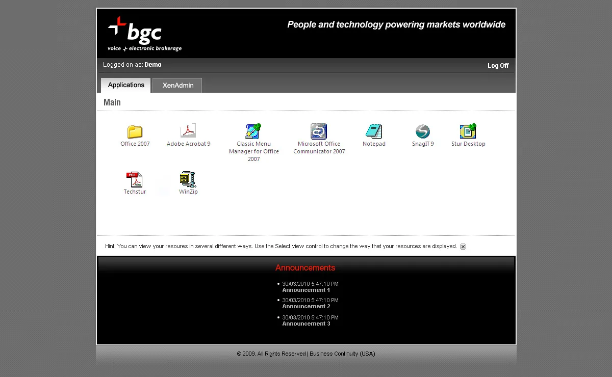 BGC: Web Interface: Citrix Web Interface screenshot 4