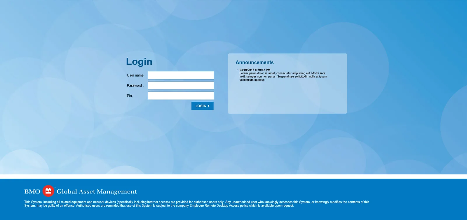 BMO: NetScaler: Citrix NetScaler login page
