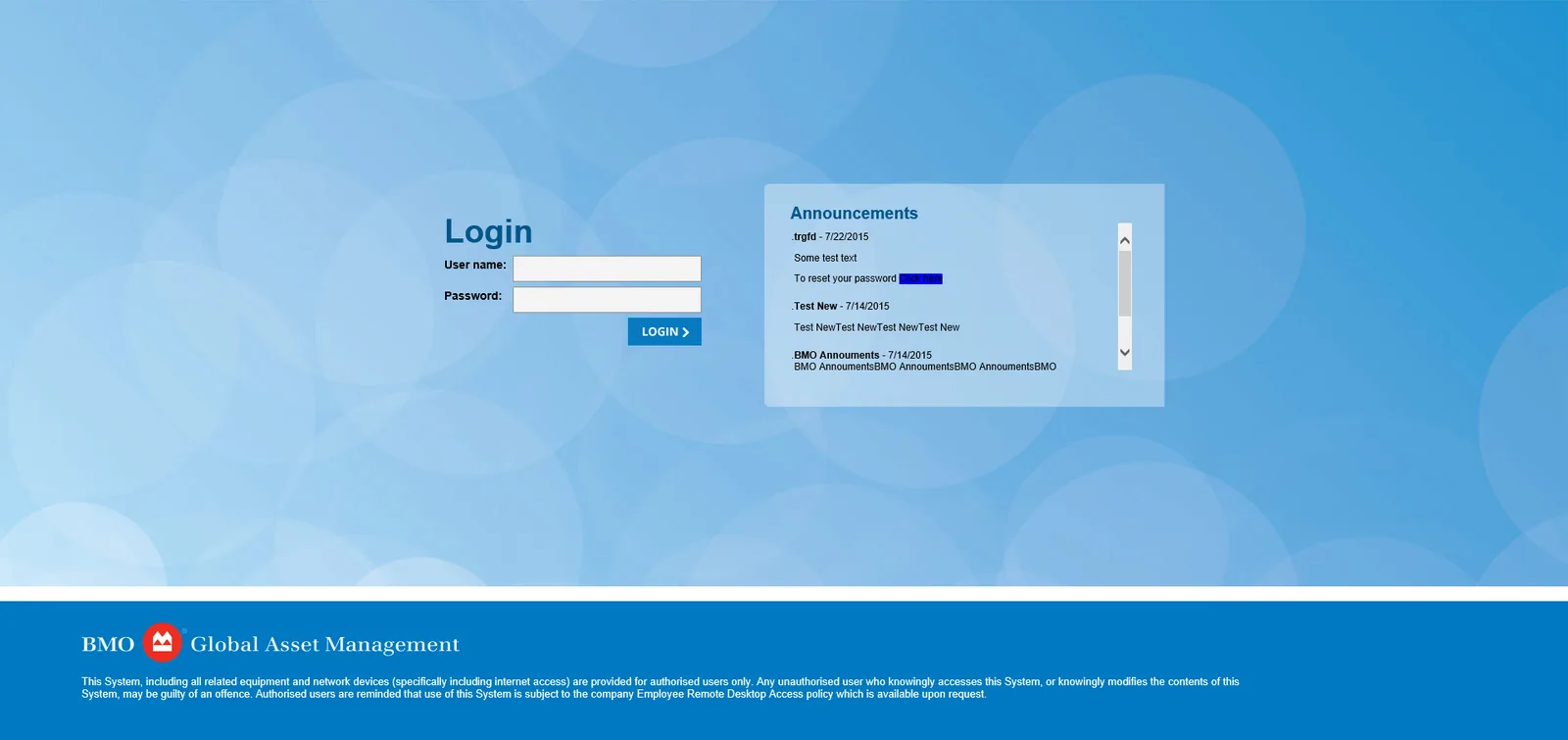BMO: StoreFront: Citrix StoreFront login page