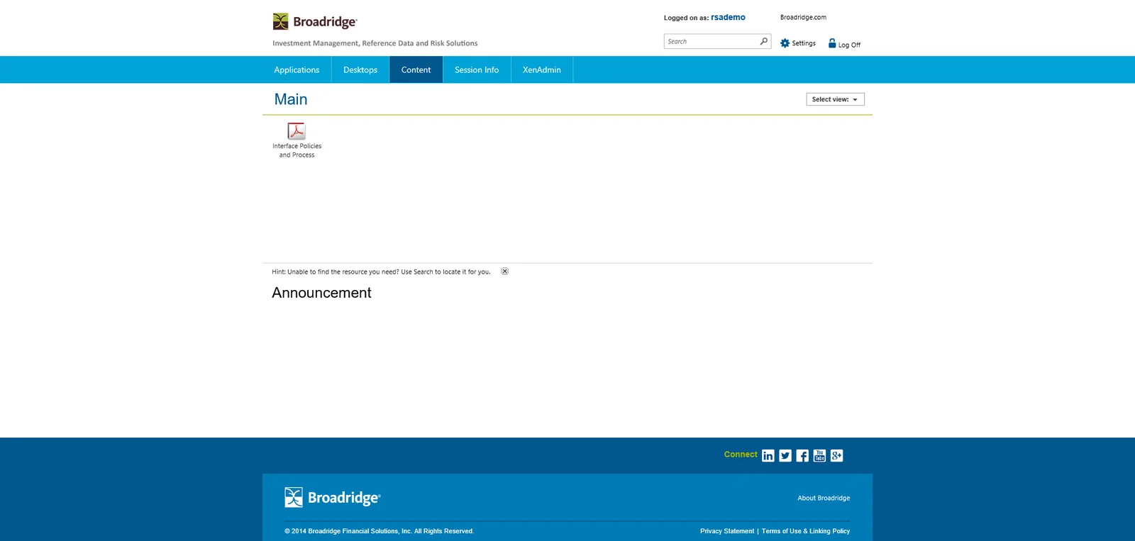 Broadridge: Web Interface: Citrix Web Interface screenshot 4