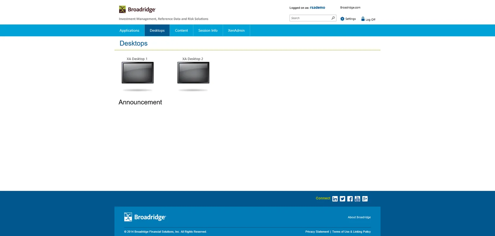 Broadridge: Web Interface: Citrix Web Interface screenshot 3