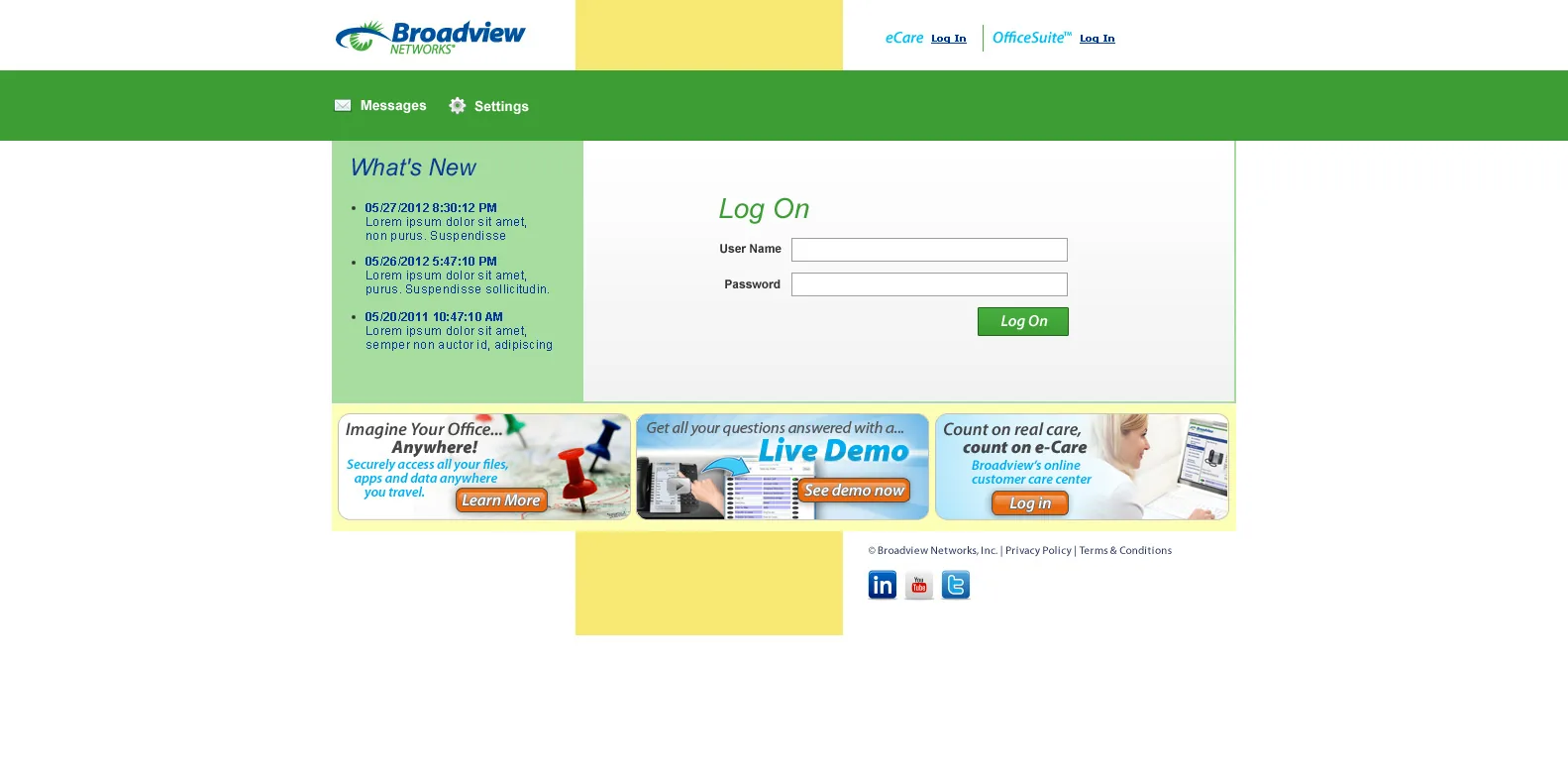 Broadviewnet: Web Interface: Citrix Web Interface login page