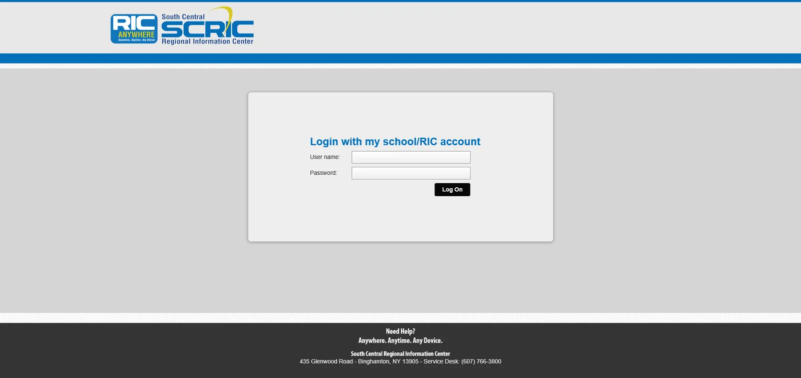 Broome Tioga BOCES: NetScaler: Citrix NetScaler login page
