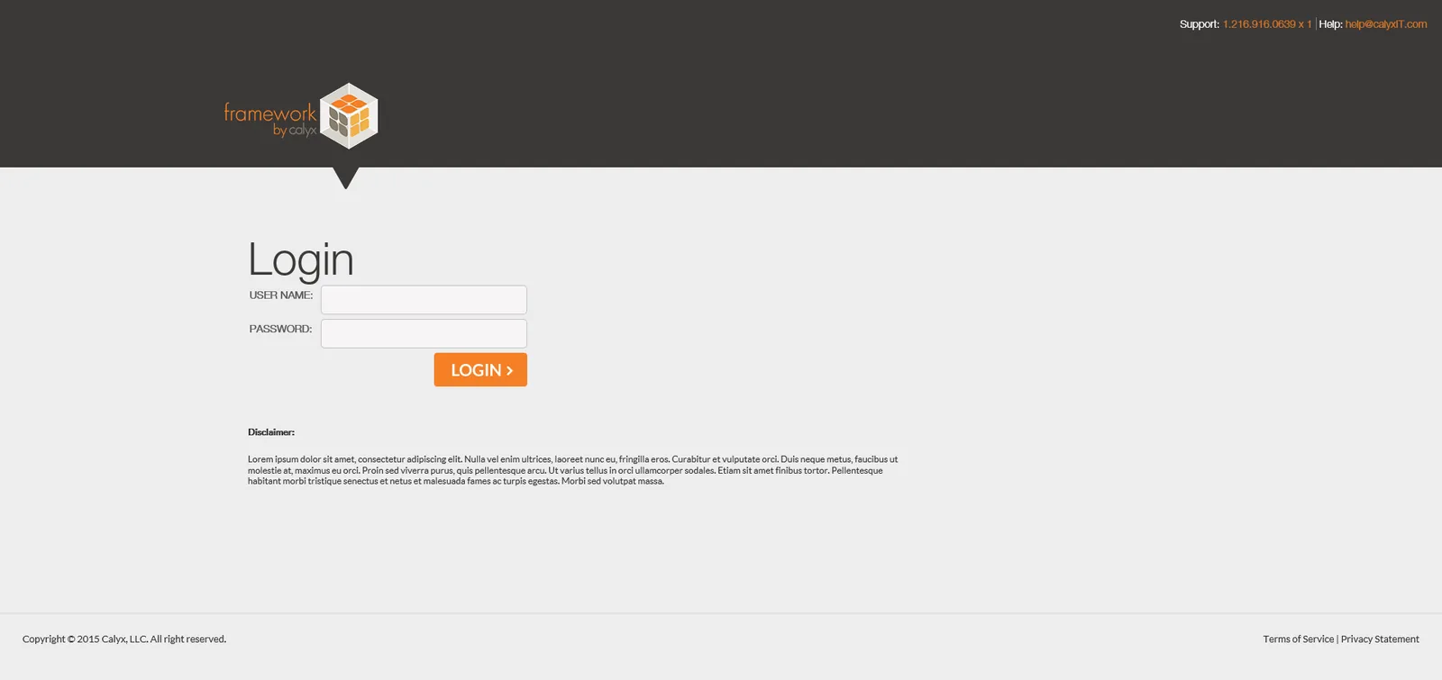 Calyx: StoreFront: Citrix StoreFront login page