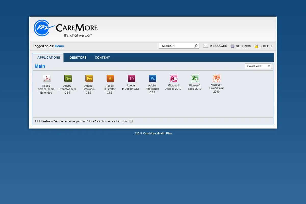 CareMore: Web Interface: Citrix Web Interface screenshot 2