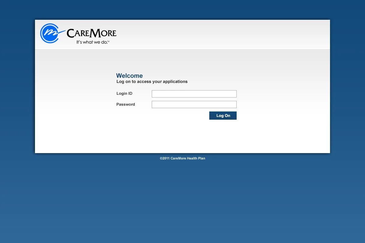 CareMore: Web Interface: Citrix Web Interface login page