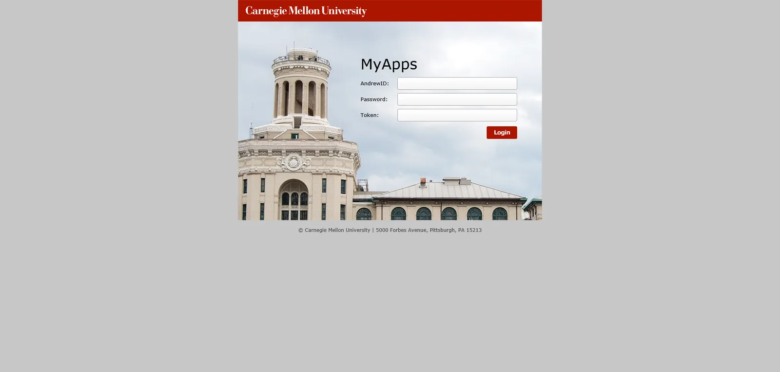 Carnegie Mellon: NetScaler: Citrix NetScaler login page