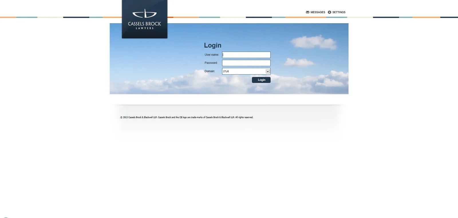 Cassels Brock: Web Interface: Citrix Web Interface login page