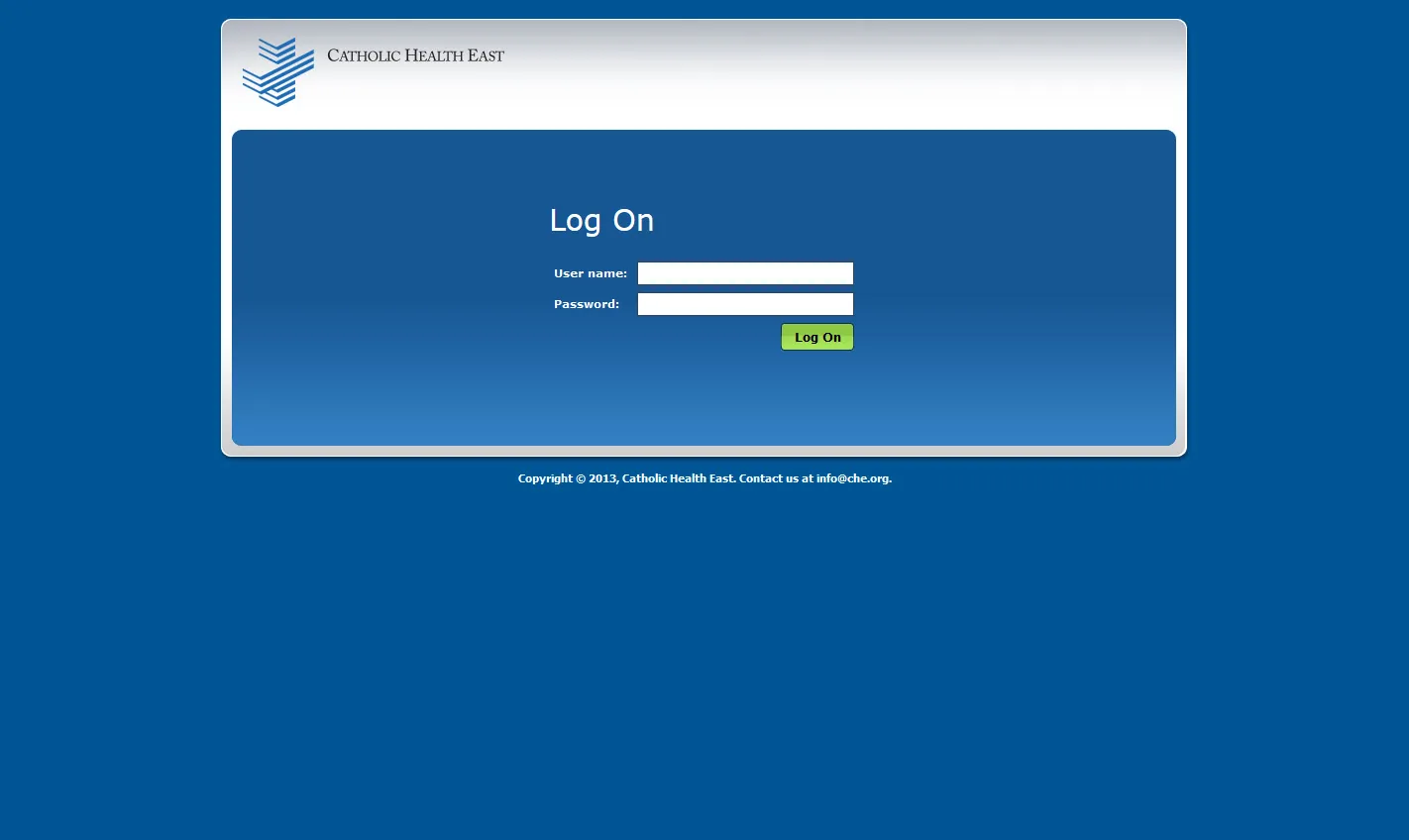 Catholic Health East: StoreFront: Citrix StoreFront login page