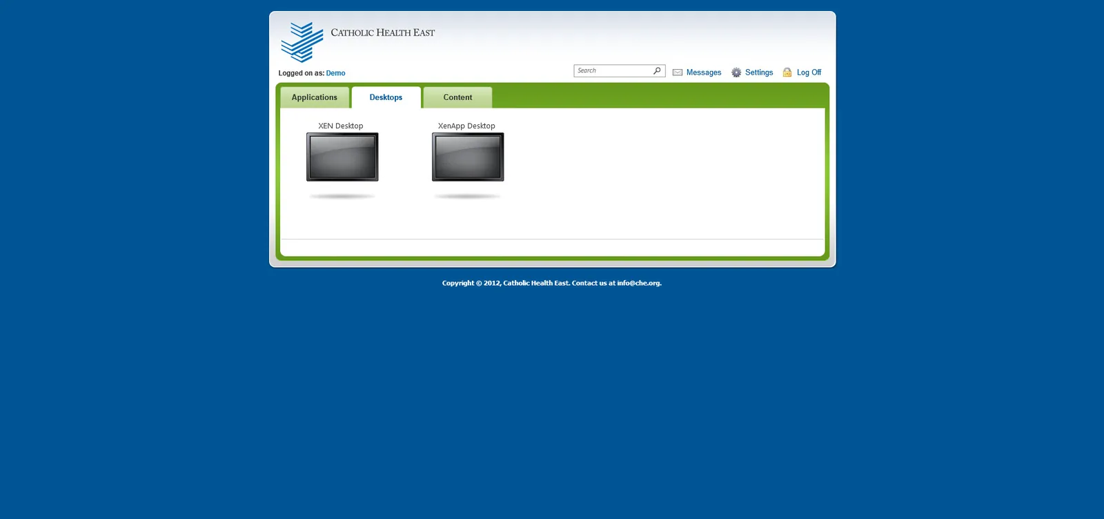 Catholic Health East: Web Interface: Citrix Web Interface screenshot 3