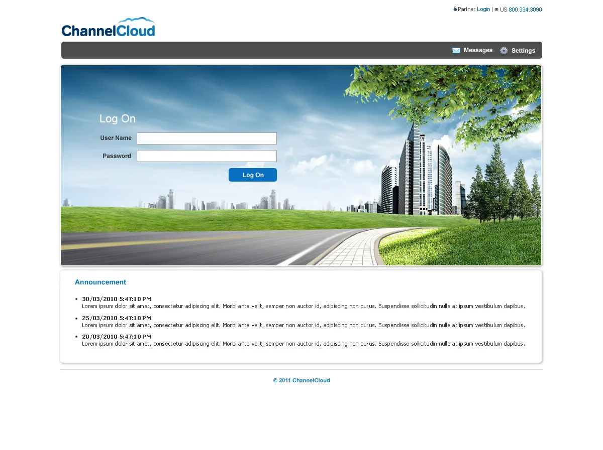 ChannelCloud: Web Interface: Citrix Web Interface login page