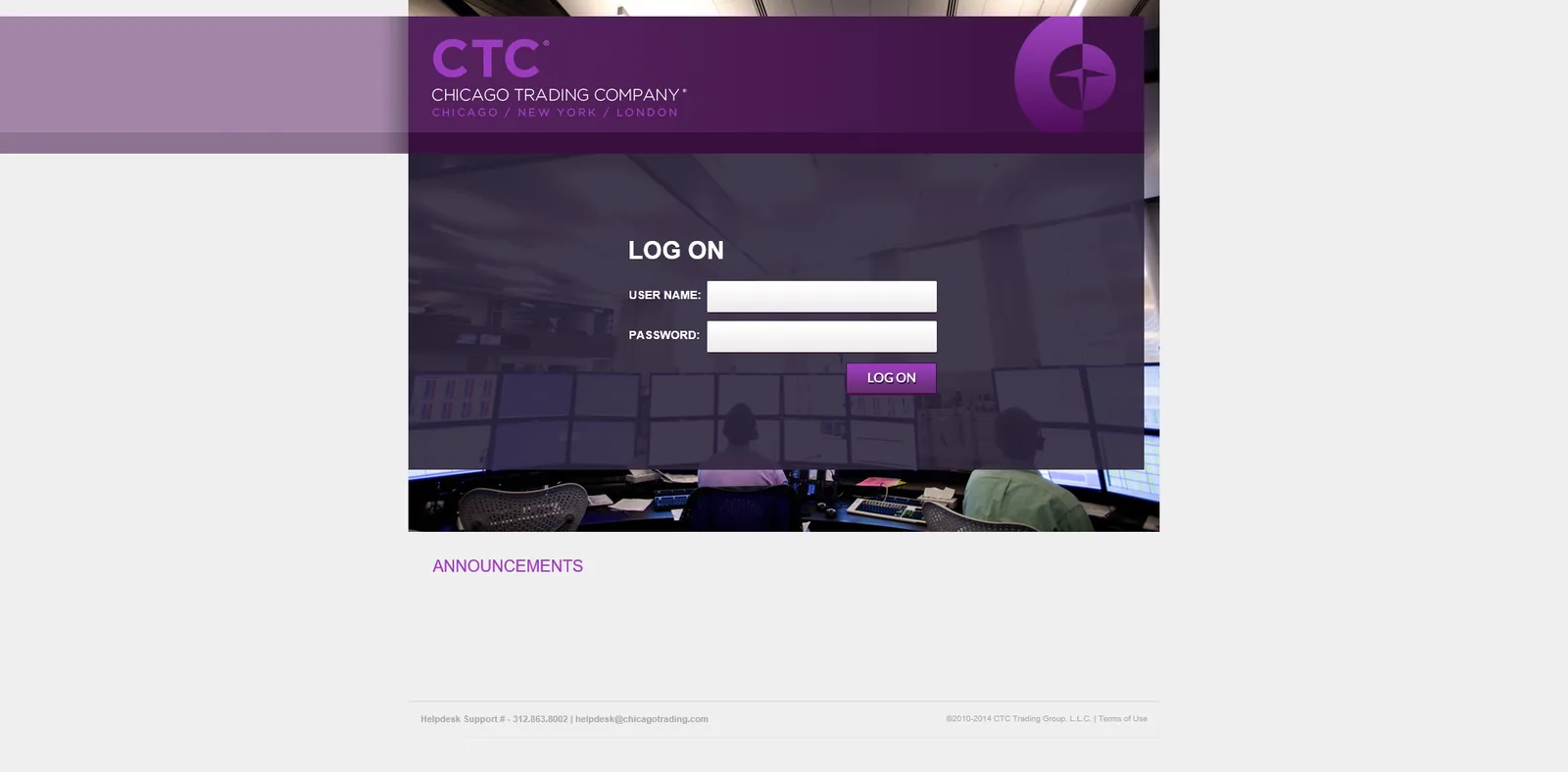 Chicago Trading Company: StoreFront: Citrix StoreFront login page