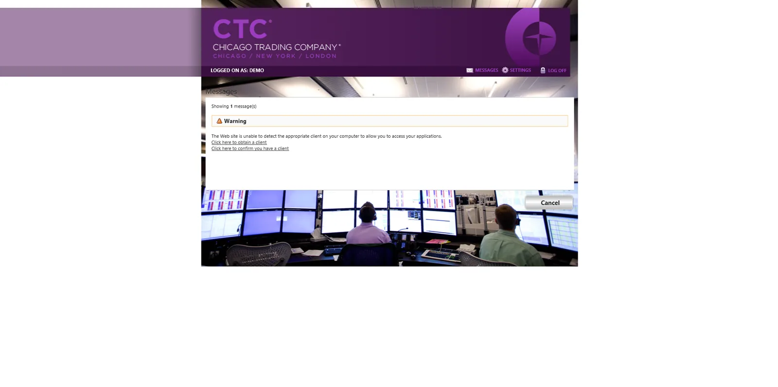 Chicago Trading Company: Web Interface: Citrix Web Interface screenshot 3