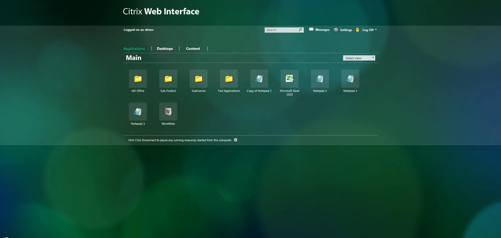 Citrix: Web Interface: Citrix Web Interface screenshot 2