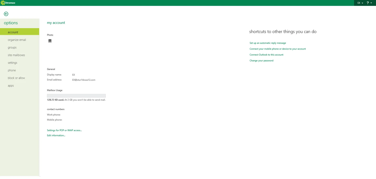 Citroil: OWA: Microsoft OWA screenshot 4