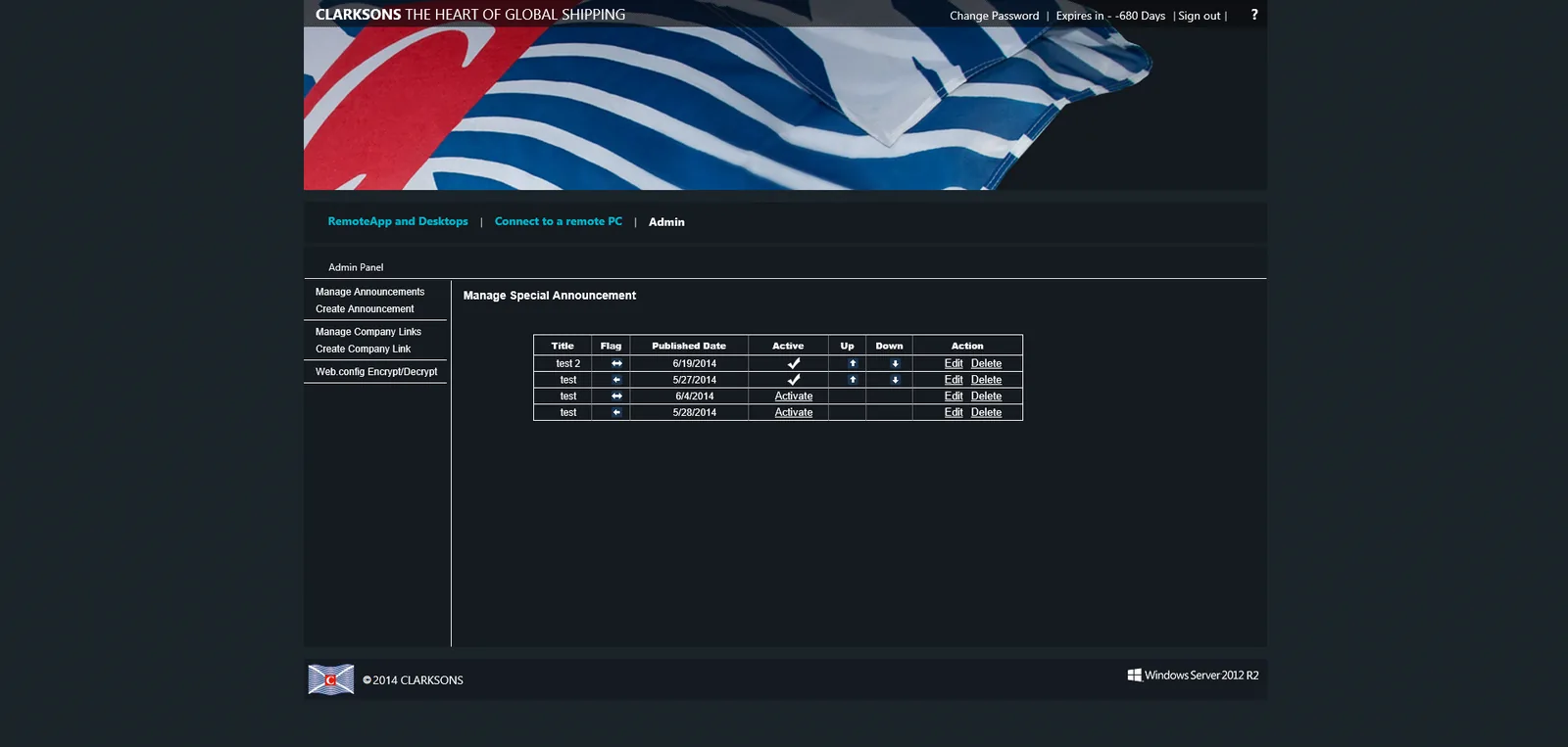 Clarksons: RD Web: Microsoft RD Web screenshot 4