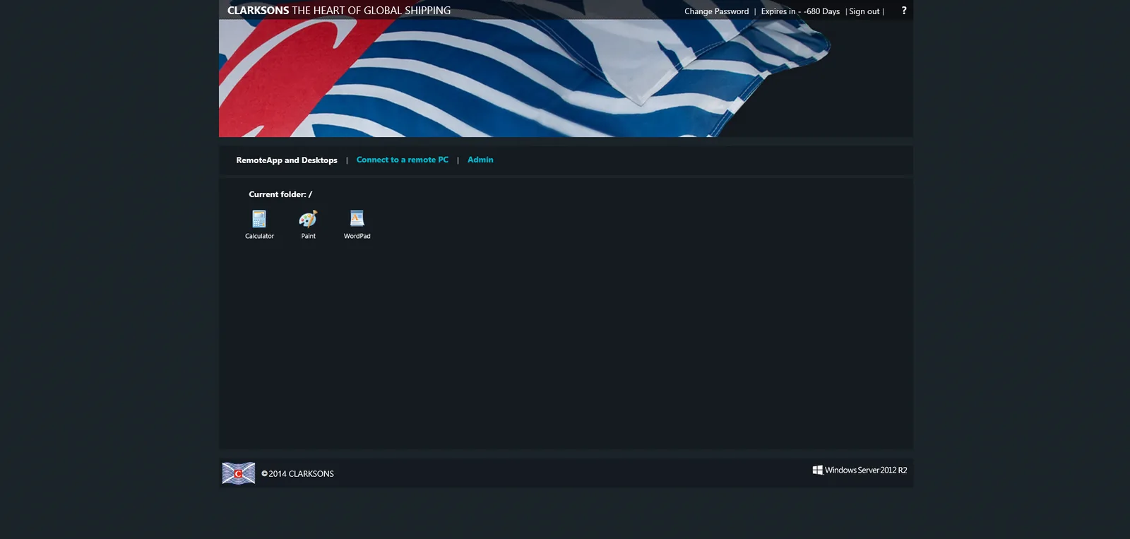 Clarksons: RD Web: Microsoft RD Web screenshot 2
