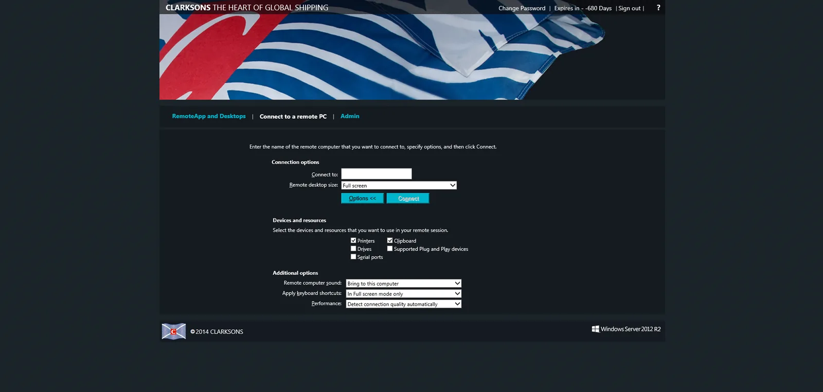 Clarksons: RD Web: Microsoft RD Web screenshot 3