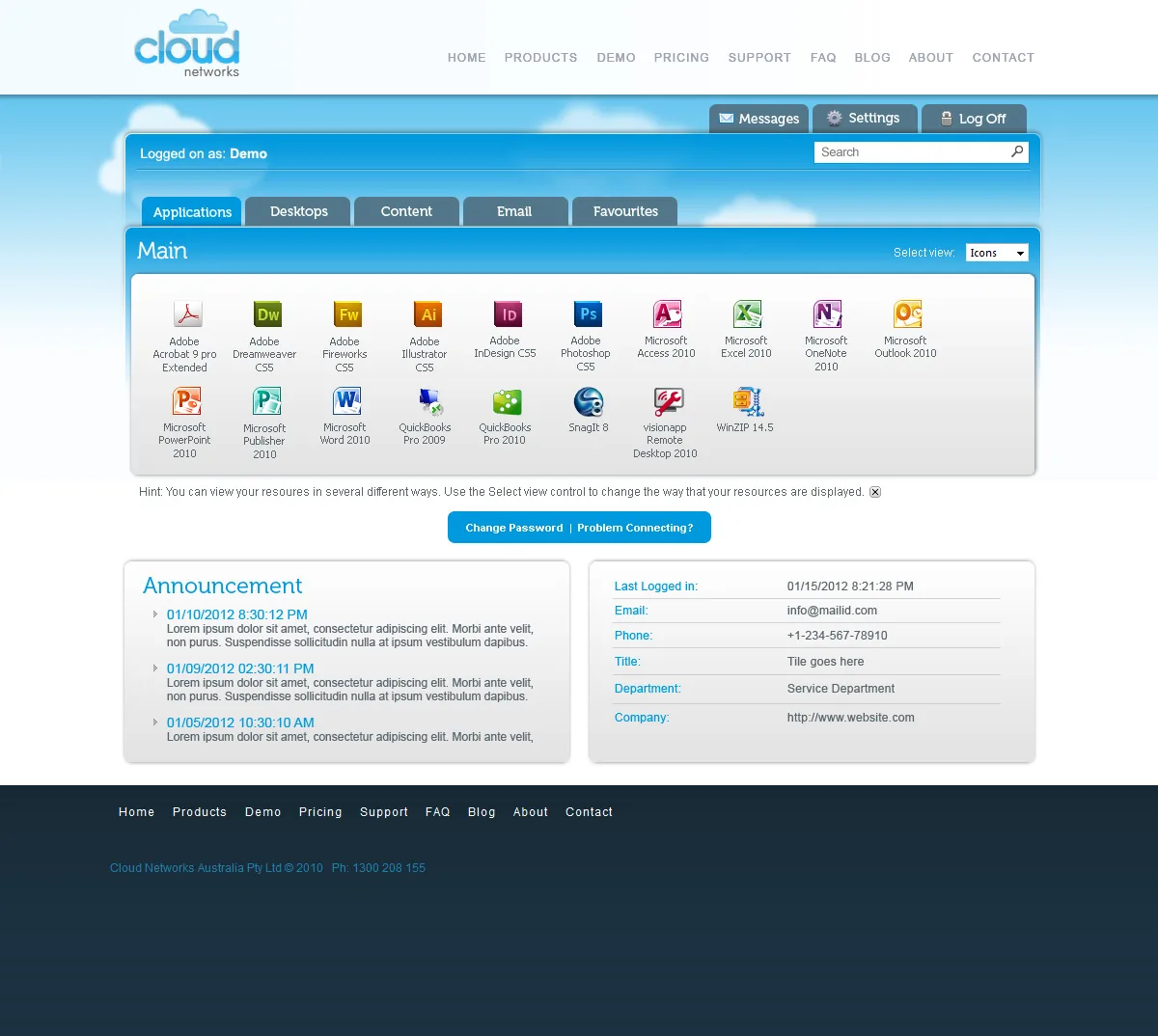 Cloud Networks: Web Interface: Citrix Web Interface screenshot 3