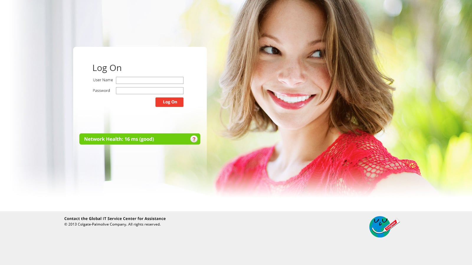 Colgate: Citrix StoreFront login page
