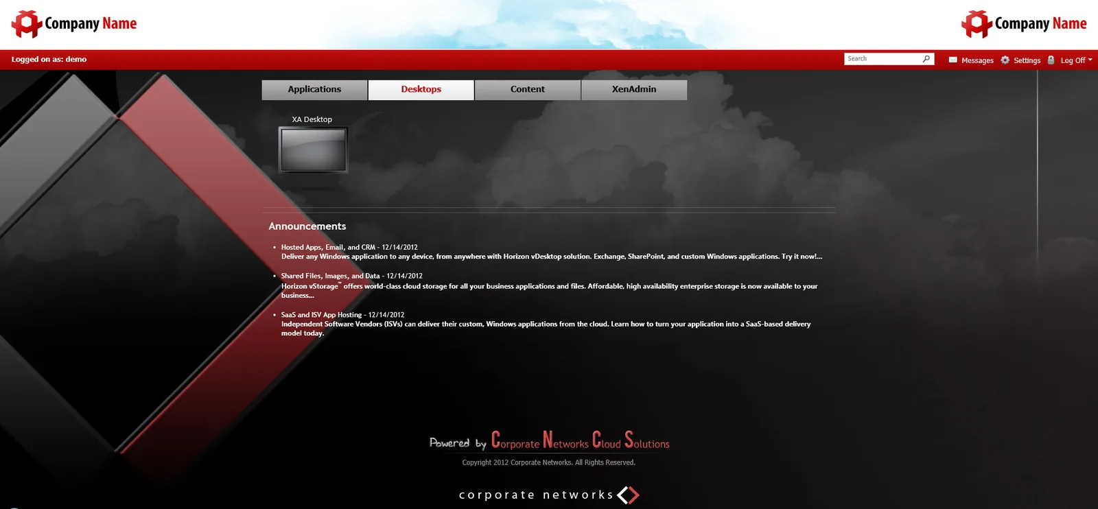 Corporate Networks: Web Interface: Citrix Web Interface screenshot 3
