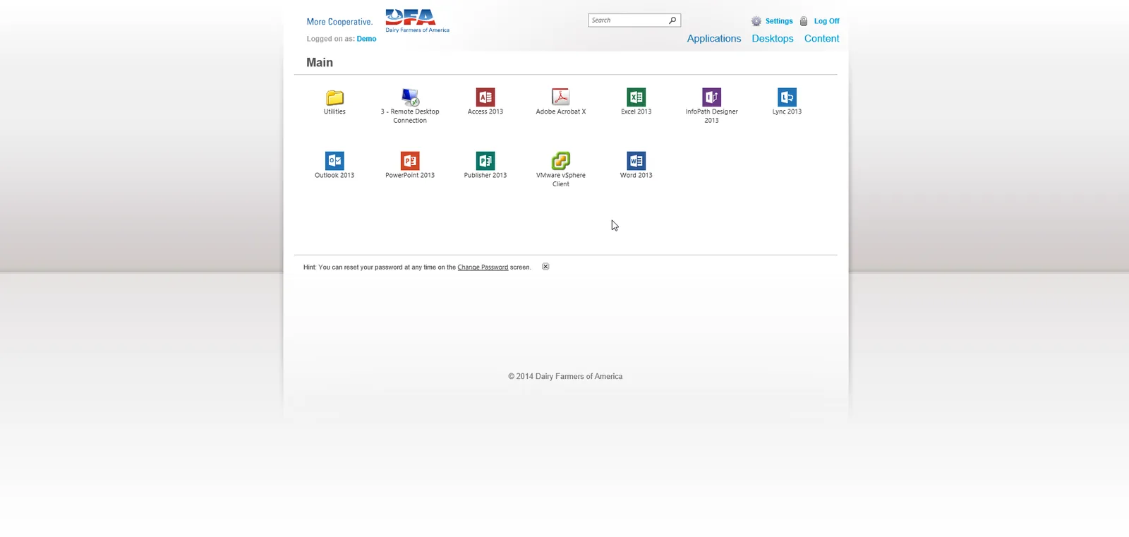 Dairy Farmers of America: Web Interface: Citrix Web Interface screenshot 2