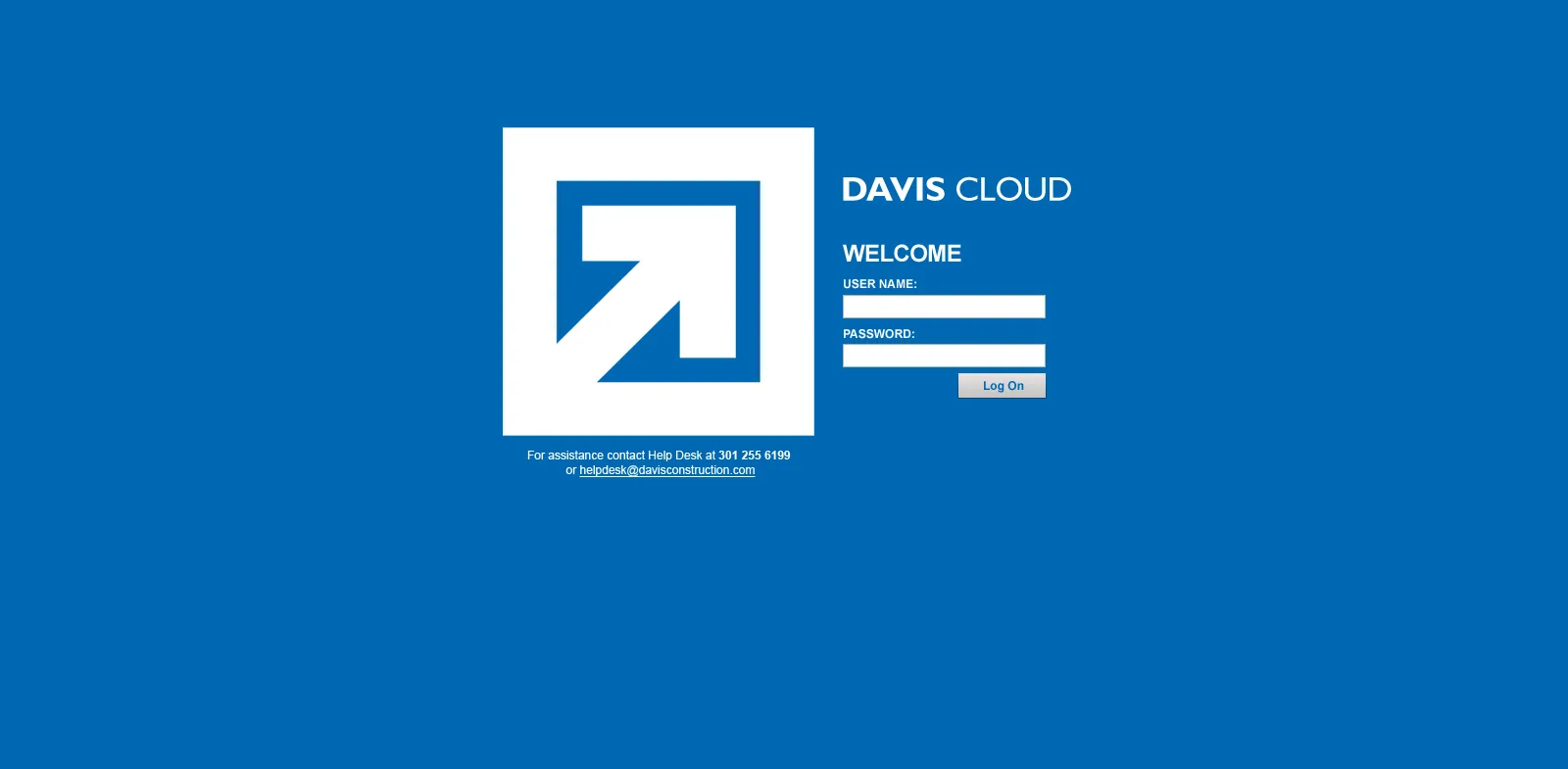Davis Construction: NetScaler: Citrix NetScaler login page