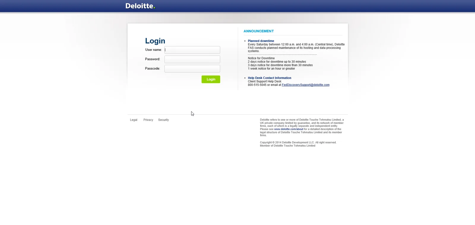Deloitte: NetScaler: Citrix NetScaler login page