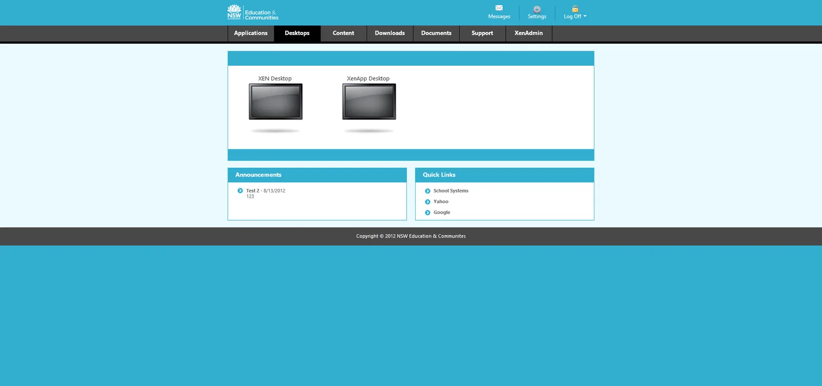 Department of Education and Training: Web Interface: Citrix Web Interface screenshot 3