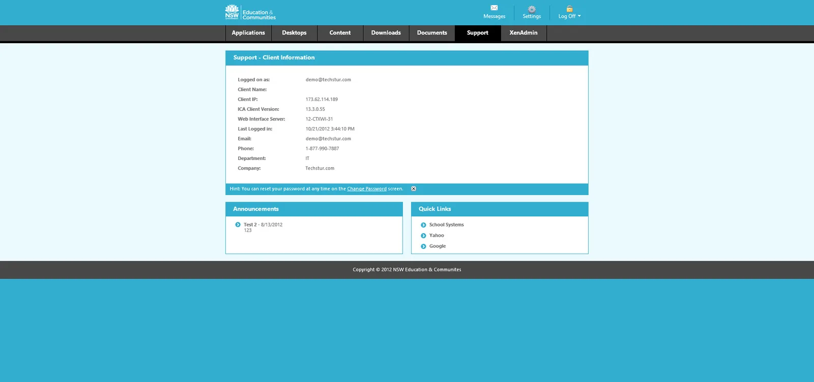 Department of Education and Training: Web Interface: Citrix Web Interface screenshot 4