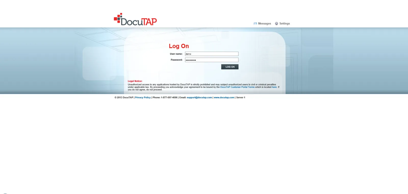 DocuTap: Web Interface: Citrix Web Interface screenshot 4