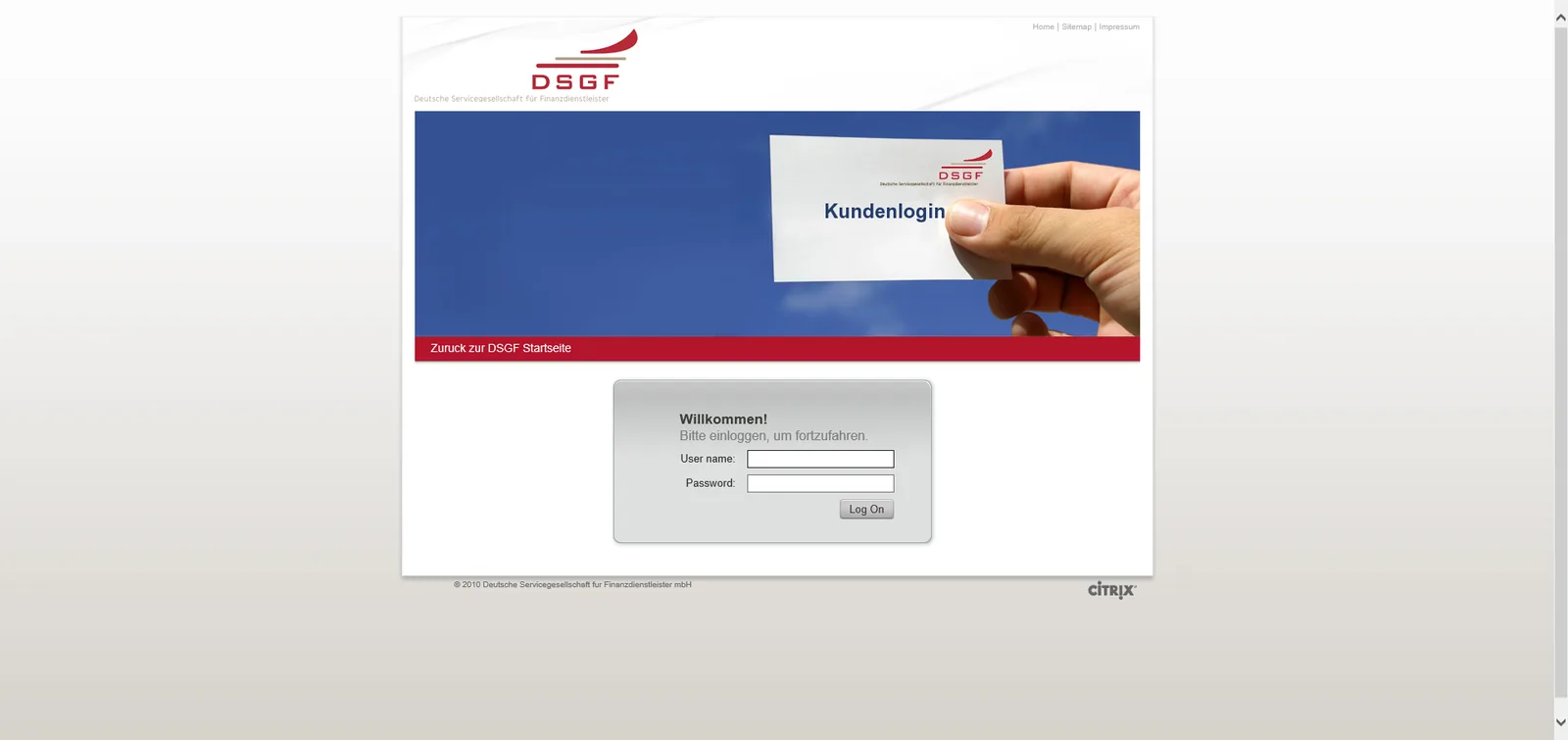 DSGF: NetScaler: Citrix NetScaler login page