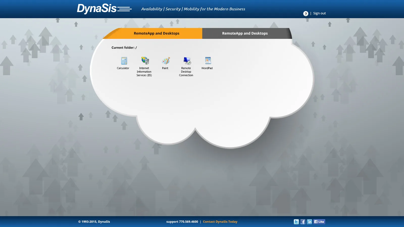 DynaSis: RD Web: Microsoft RD Web screenshot 2