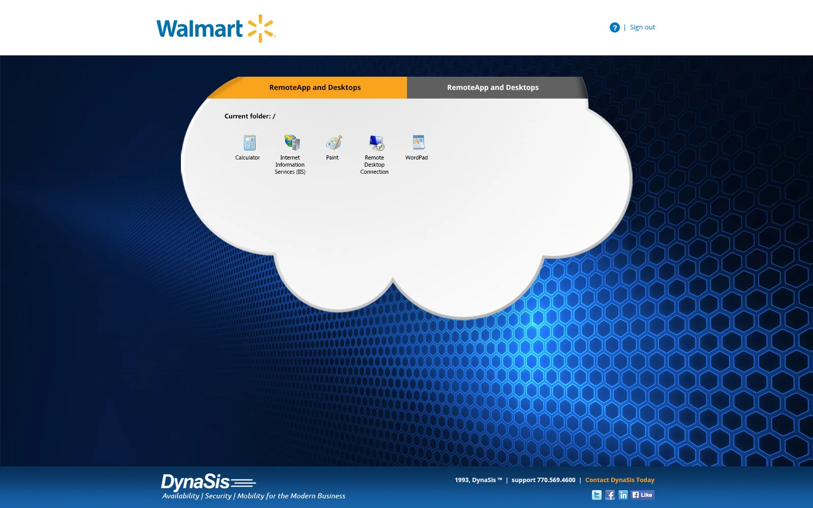 DynaSis: RD Web: Microsoft RD Web screenshot 4