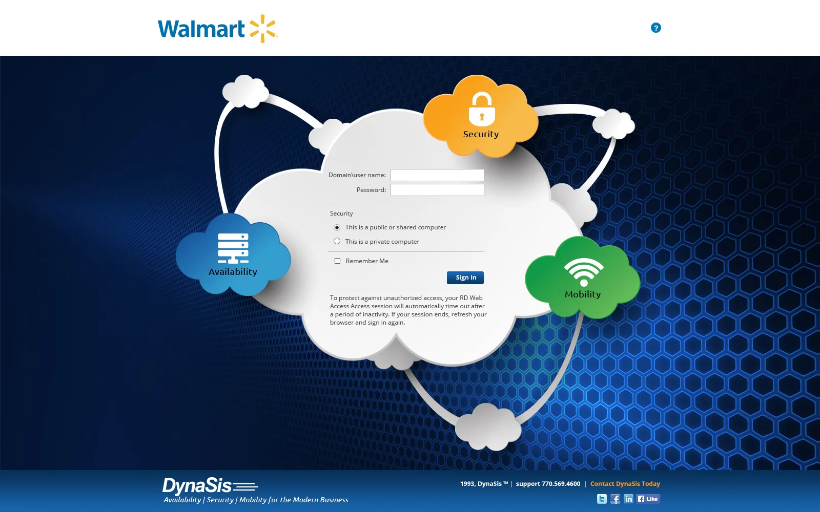 DynaSis: RD Web: Microsoft RD Web screenshot 3