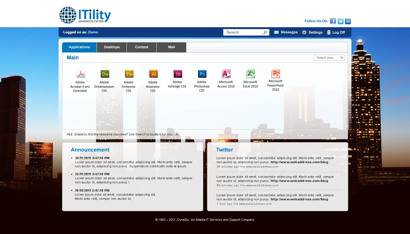 DynaSis: Web Interface: Citrix Web Interface screenshot 2