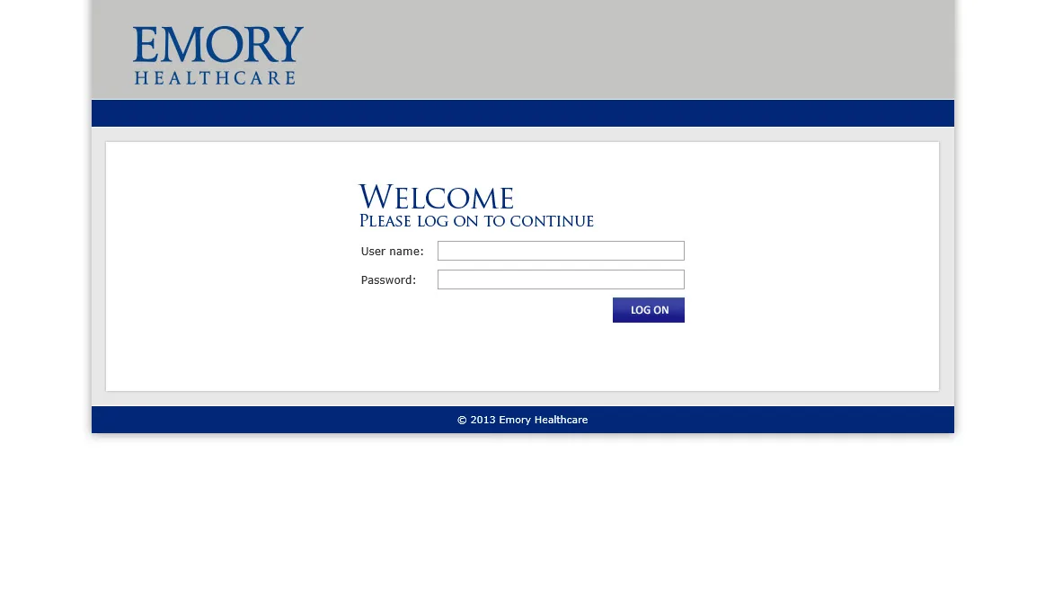 Emory Healthcare: NetScaler: Citrix NetScaler login page