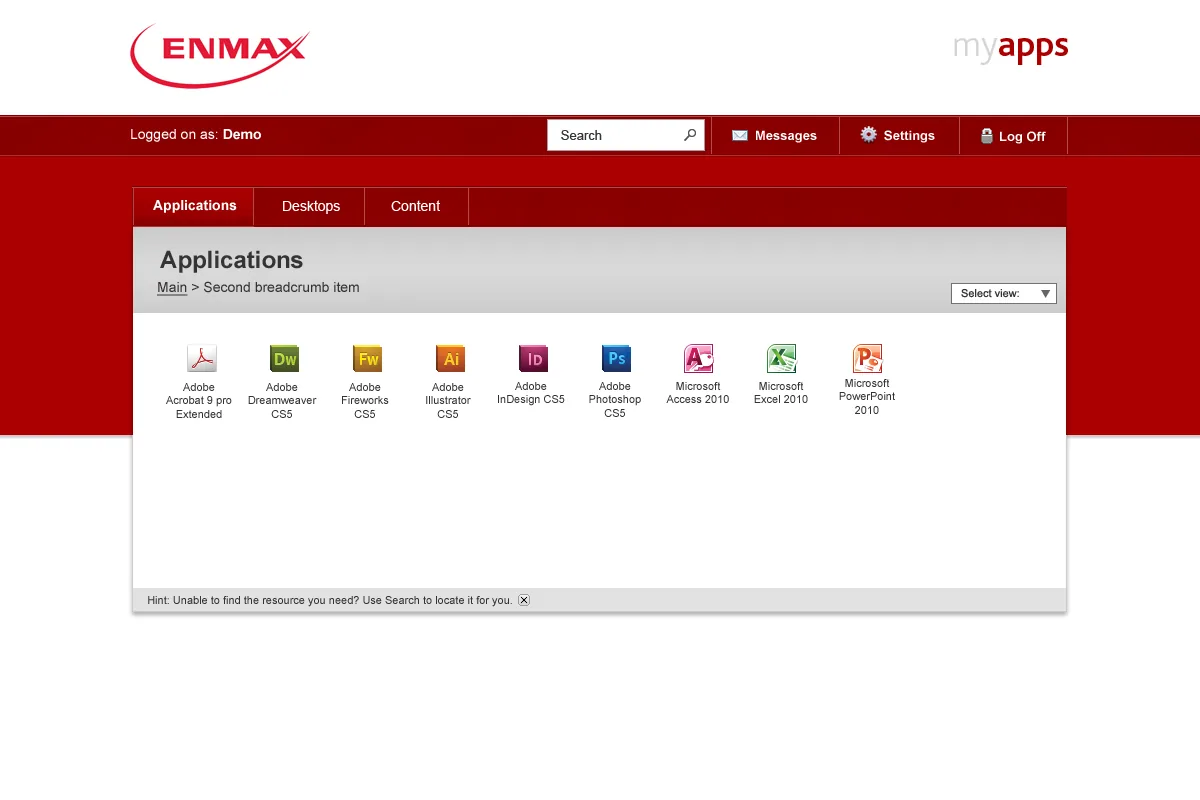 Enmax: Web Interface: Citrix Web Interface screenshot 2