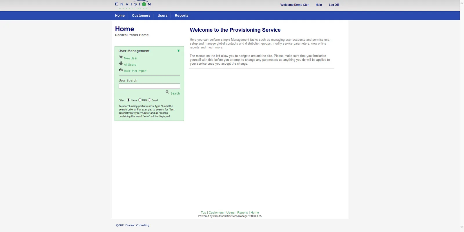 Envision Consulting: Cloud Portal: Citrix Cloud Portal screenshot 2