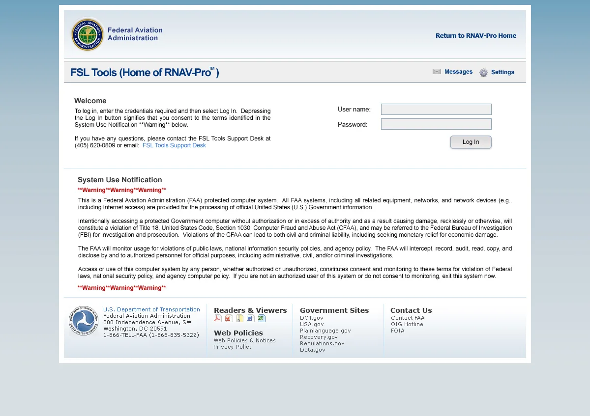 Federal Aviation Administration: Web Interface: Citrix Web Interface screenshot 5